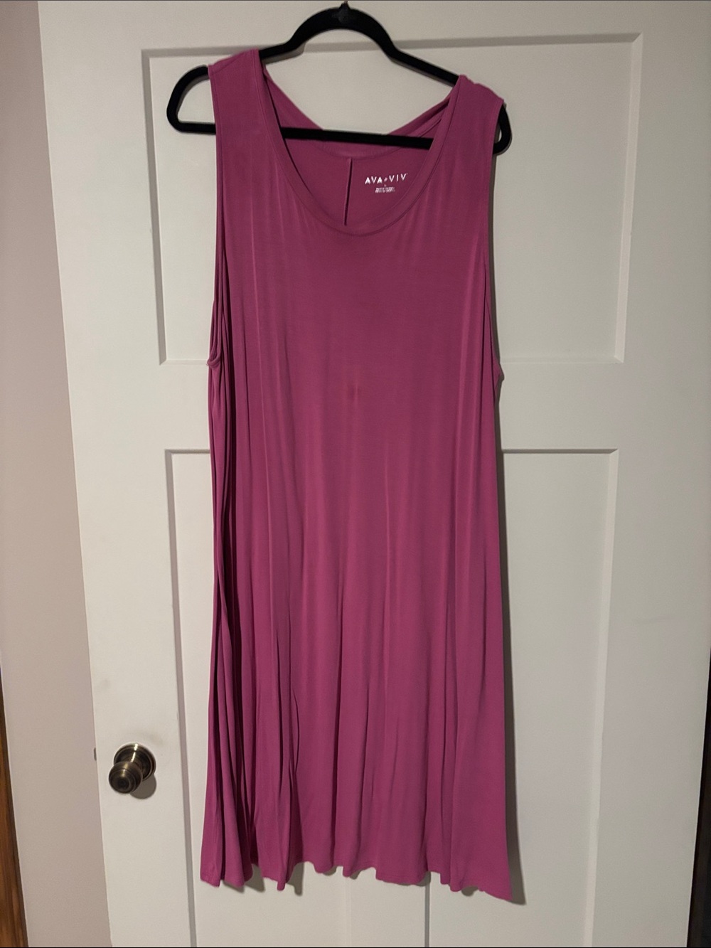 Ava & Viv Raspberry Pink Sleeveless Swing Tank Dress